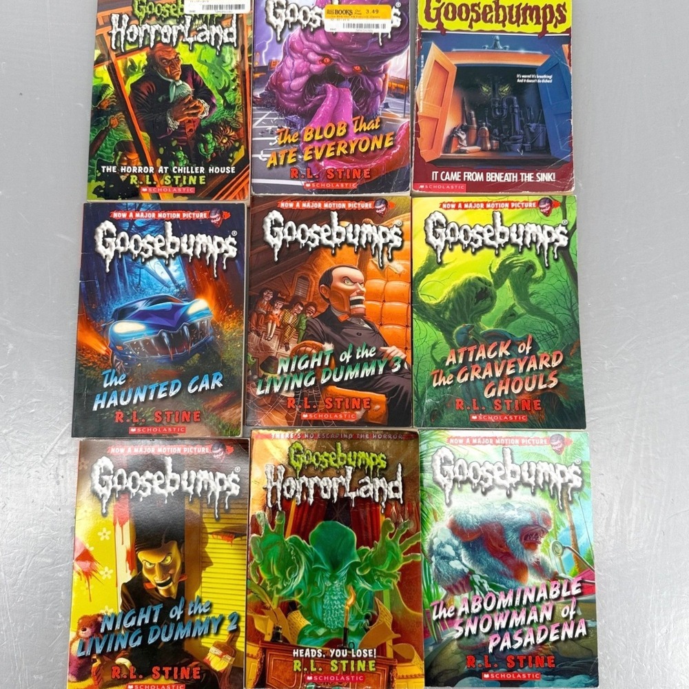 Goosebumps R.L. Stine Book Lot 9 HorrorLand Night of the Living Dummy Scholastic
